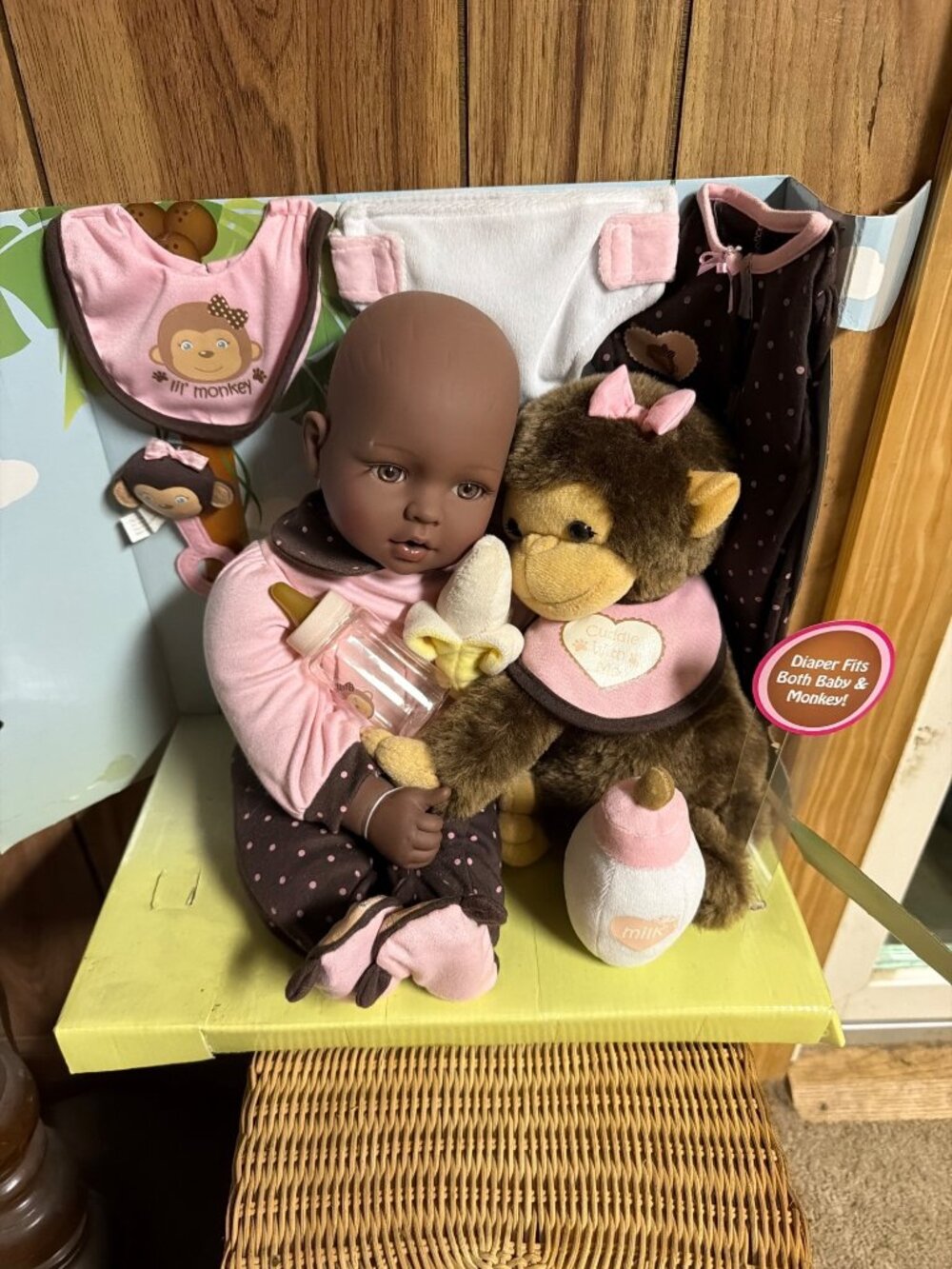 Rare Vintage 2009 Keepsakes "Cuddle With Me" African American Baby Dolls